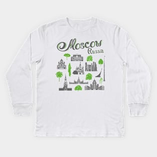 Moscow architecture Kids Long Sleeve T-Shirt